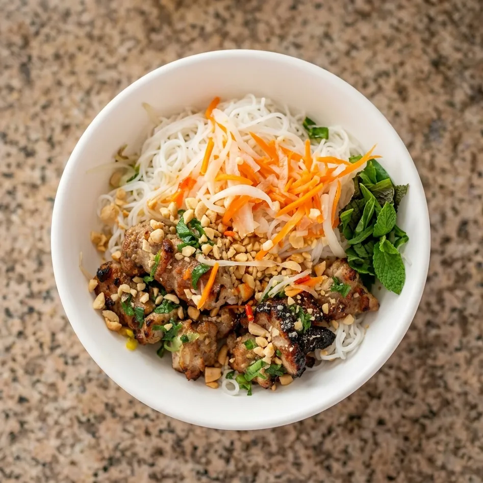 Bun Thit Nuong — Grilled Pork Vermicelli Bowl at Bolsa Restaurant Calgary